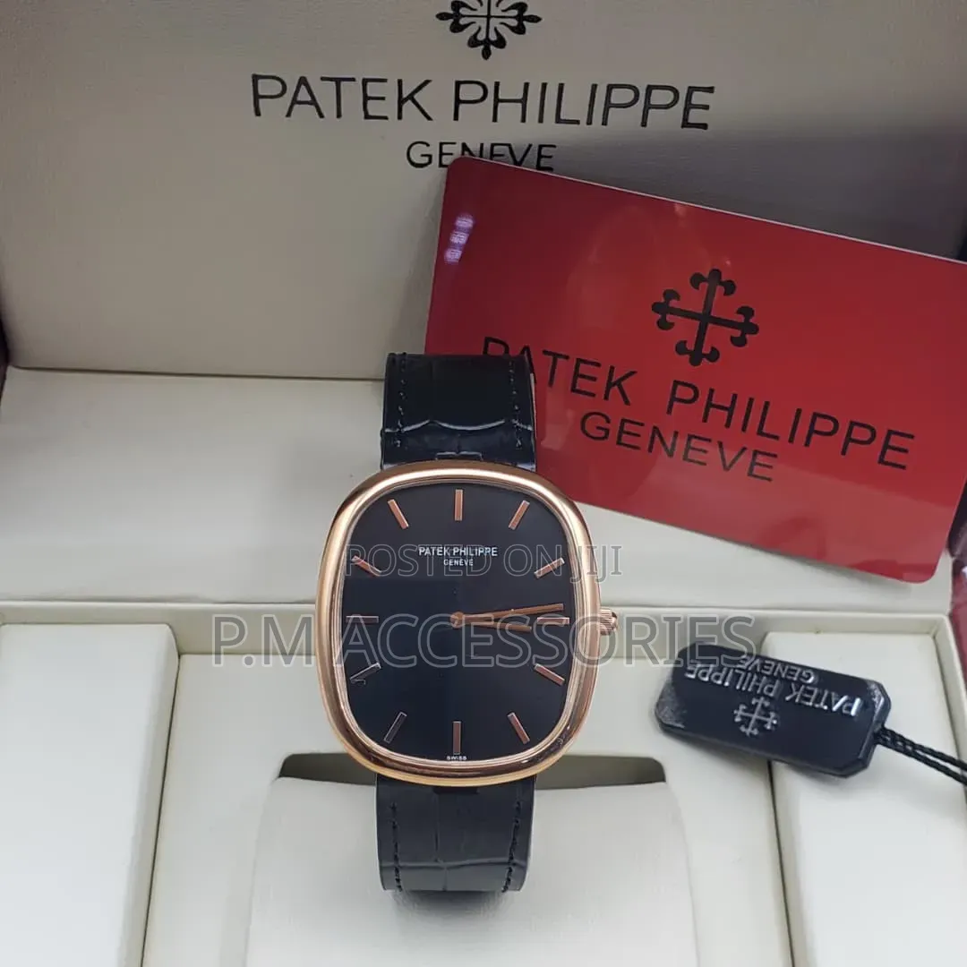 Luxury Patek Phillipe Geneve Flat Leather Watch
