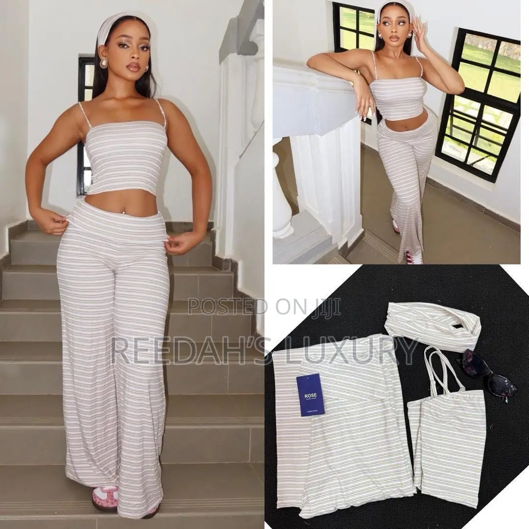ROSE Striped 2-Piece Co-Ord Set