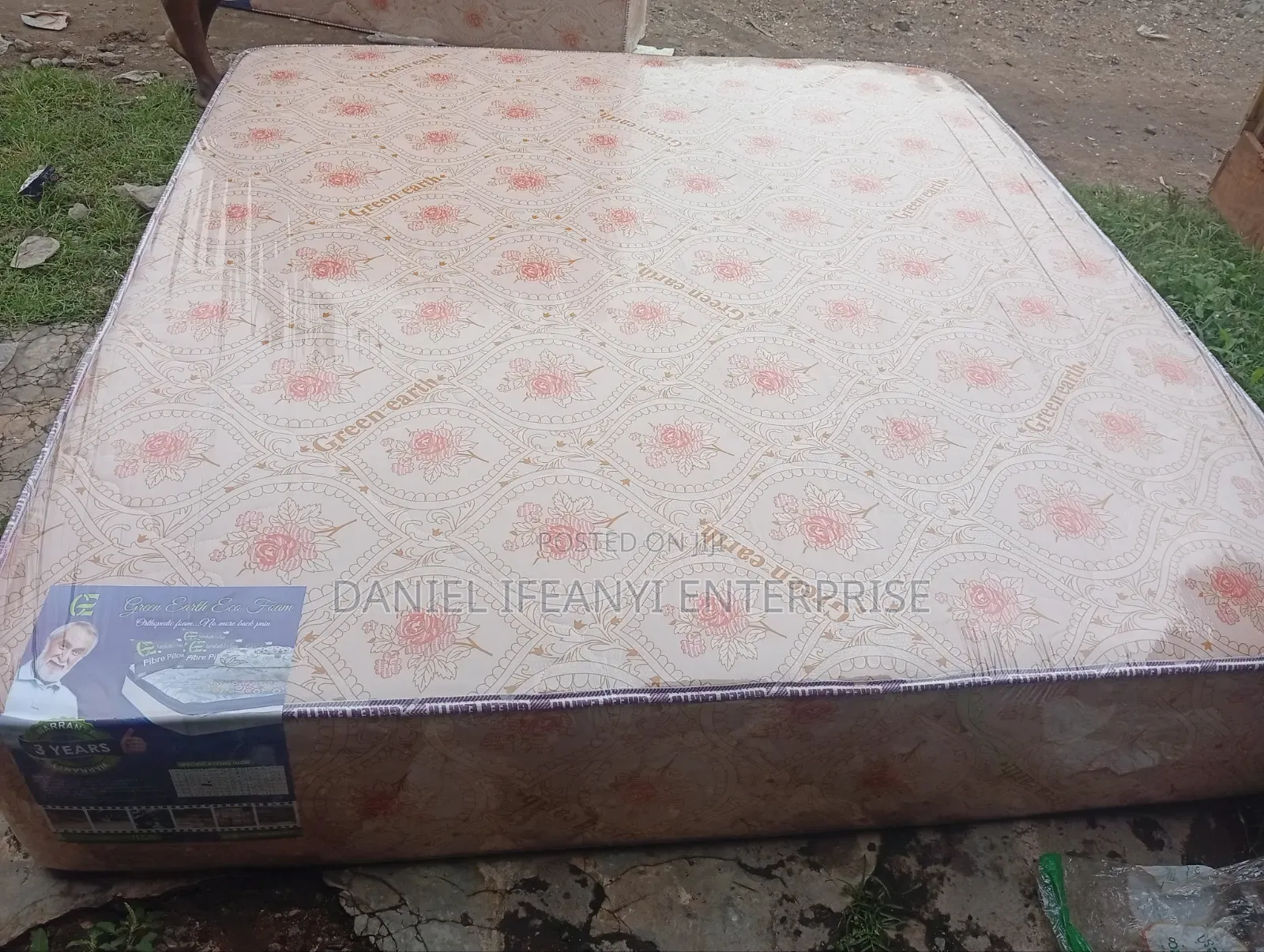 6 by 6ft by 10inches Semi Orthopaedic Mattress