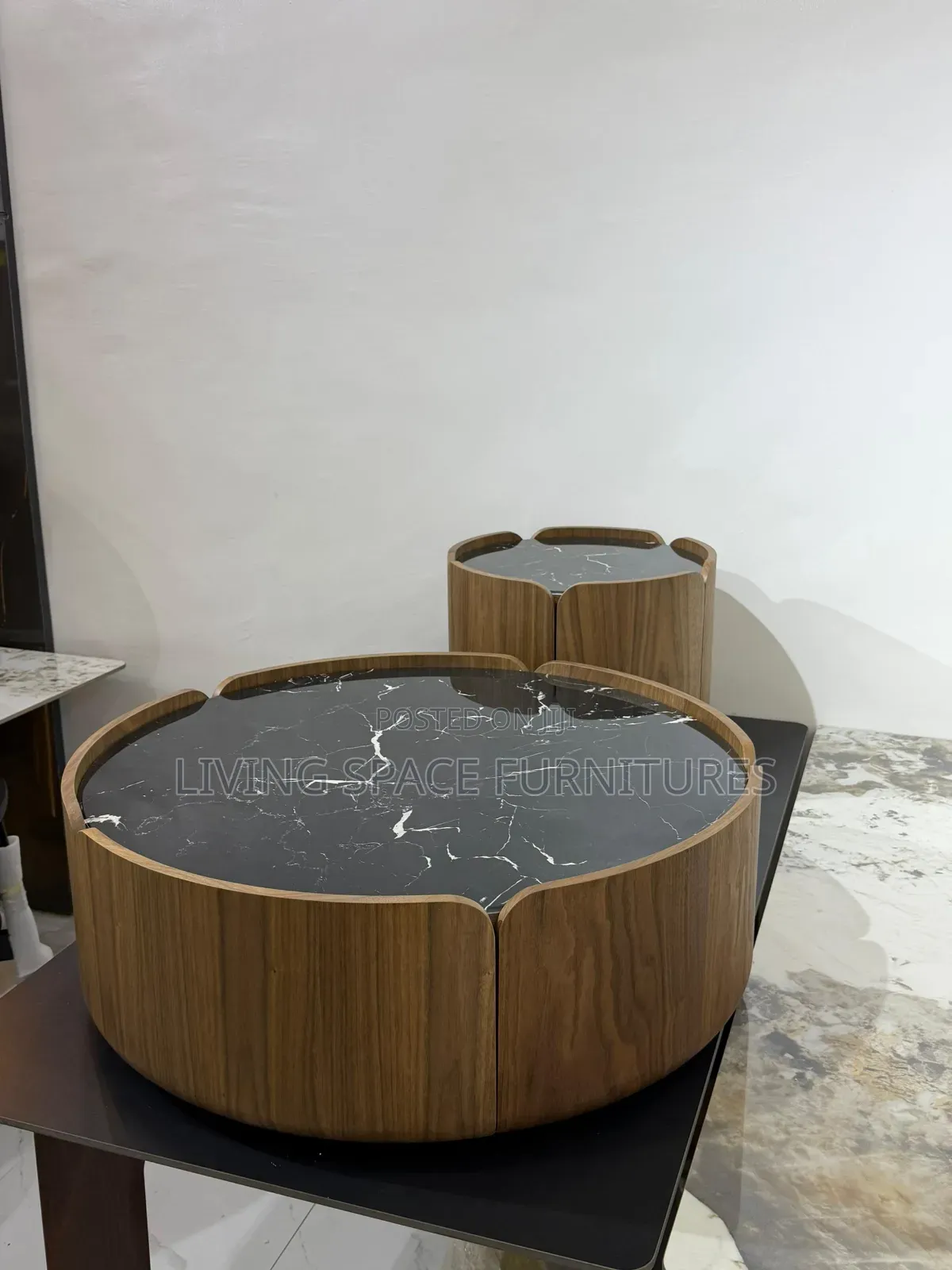 Center Table 2in1 Set With Marble Top