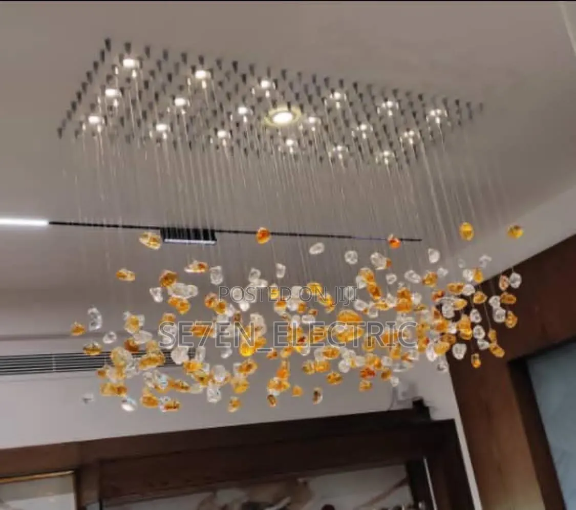 Luxury Stone Dropping Chandelier Designs 50pcs Per Set