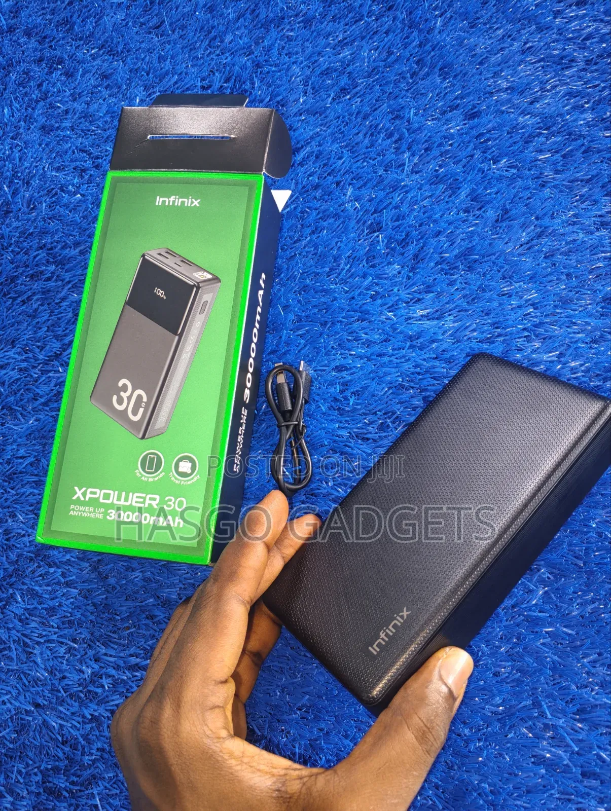 30000mAh Power Bank. Very Powerful, Can Charge Phone 4-6 Times.