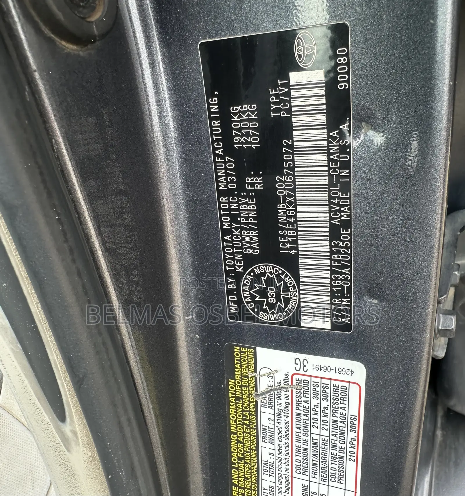 Toyota Camry LE 4dr Sedan (2.4L 4cyl 5A) 2008 Gray