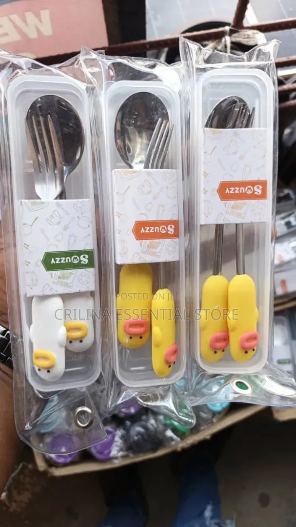 2-Piece Kids' Cutlery Set With Silicone Handles (Bulk Sales Only)