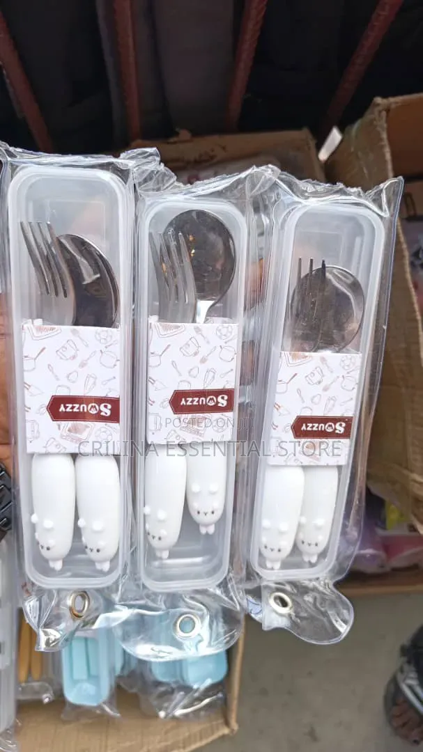 Two Piece Kids' Stainless Steel Cutlery Set (Souvenir)