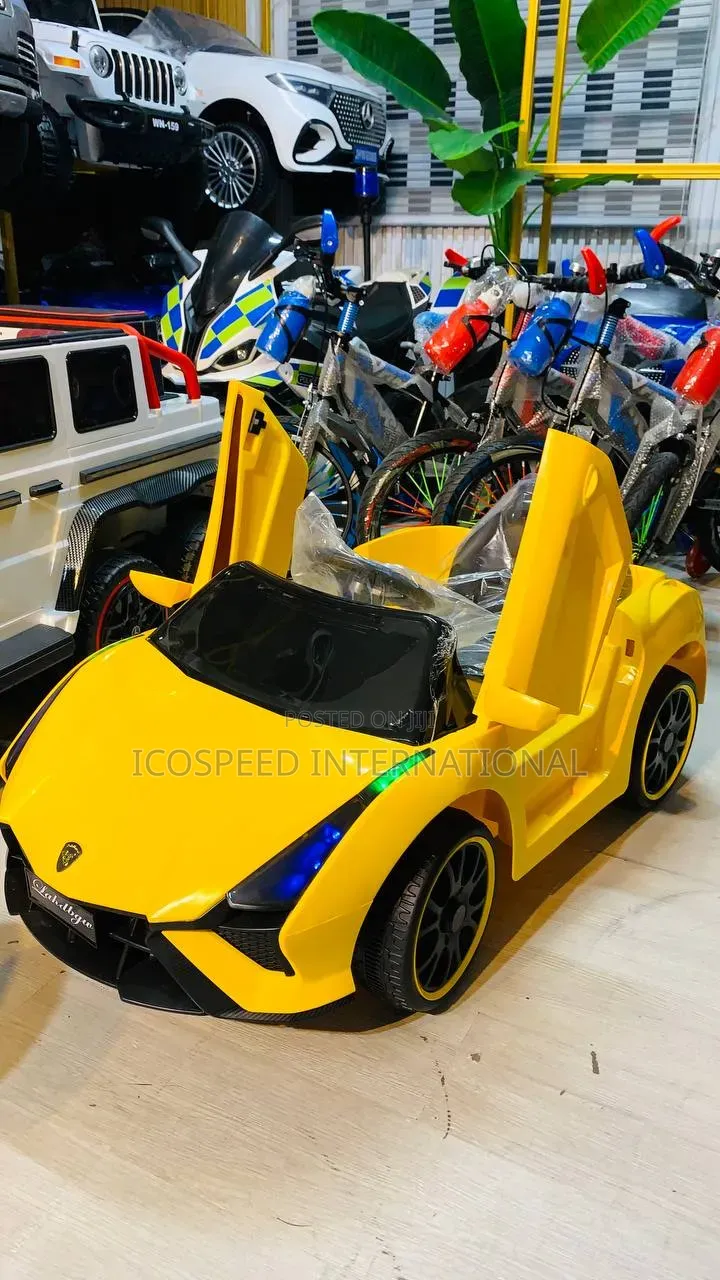 Yellow Lamborghini Electric Ride-on Car for Kids Age 1-5 With Remote