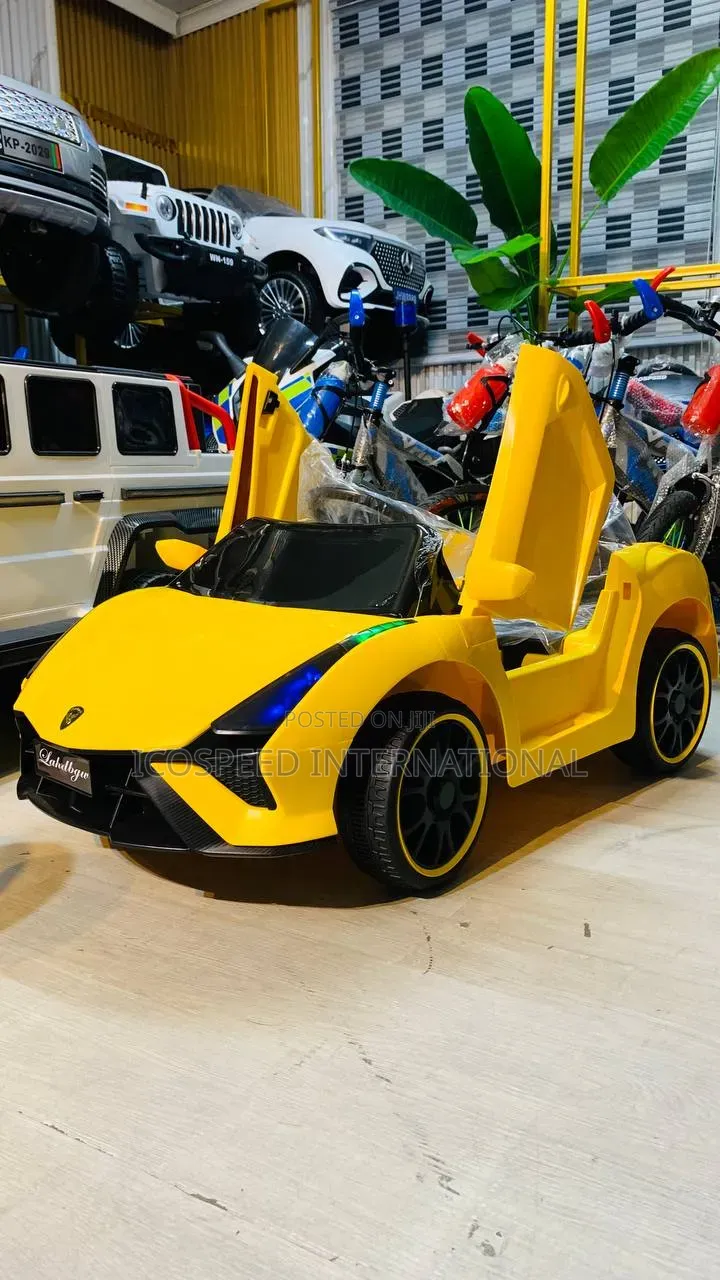 Yellow Lamborghini Electric Ride-on Car for Kids Age 1-5 With Remote