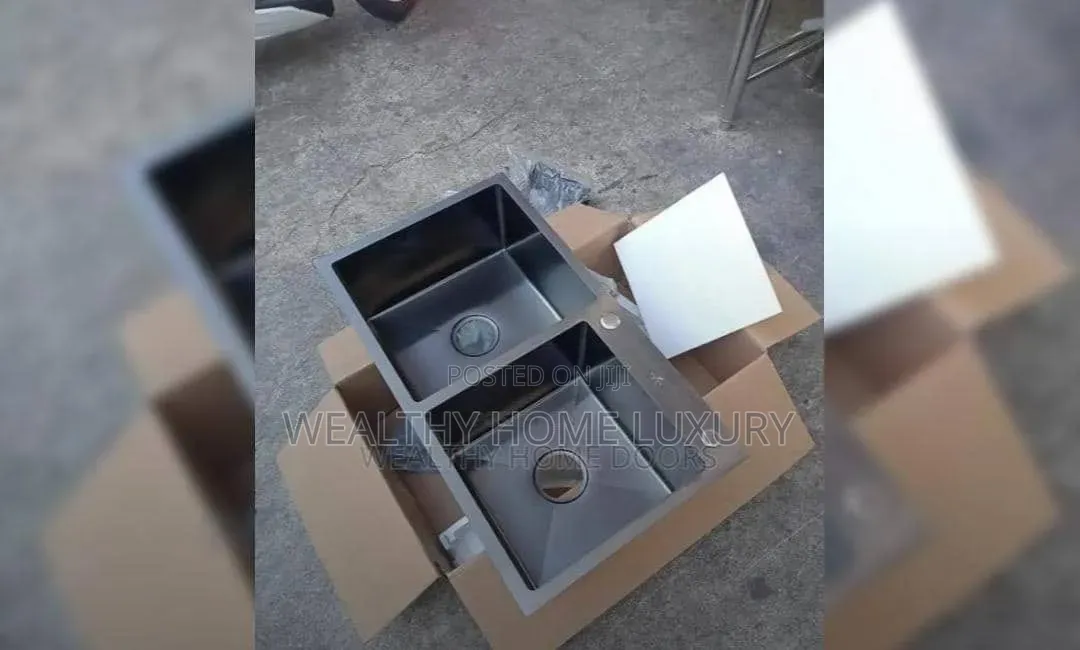 Handmade Double Bowl Nano Black Kitchen Sink