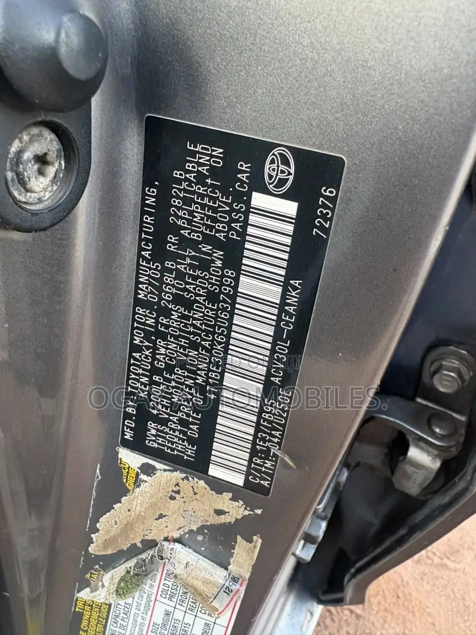 Toyota Camry 2006 Gray