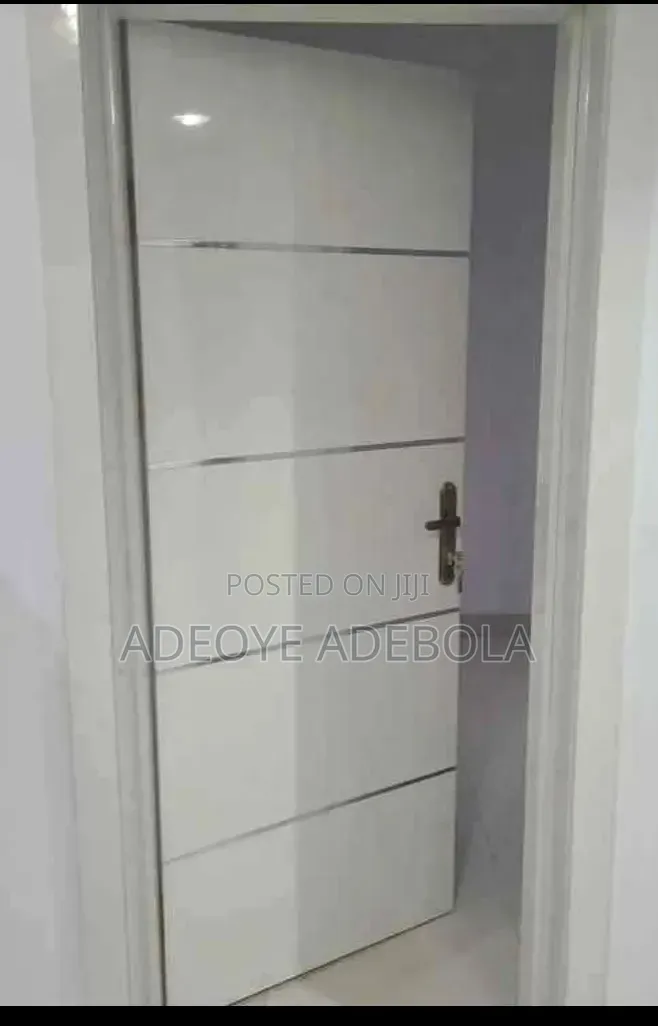 White HDF Wooden Door
