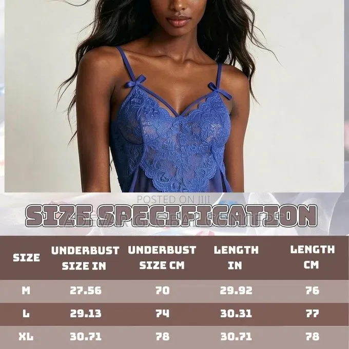 Sexy Nightwear Lace Mesh Slip Lingerie Dress Slim Fit Intimate Wear