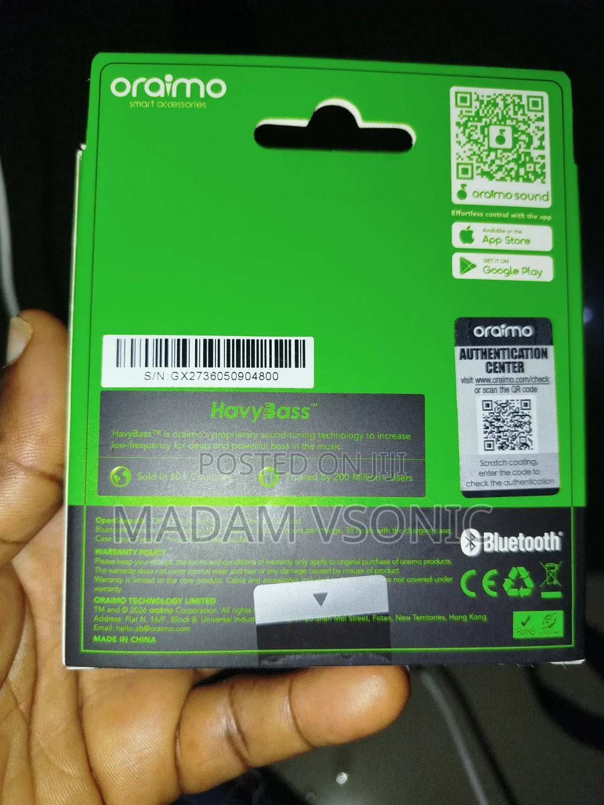 Oraimo 371 Clip Earpod