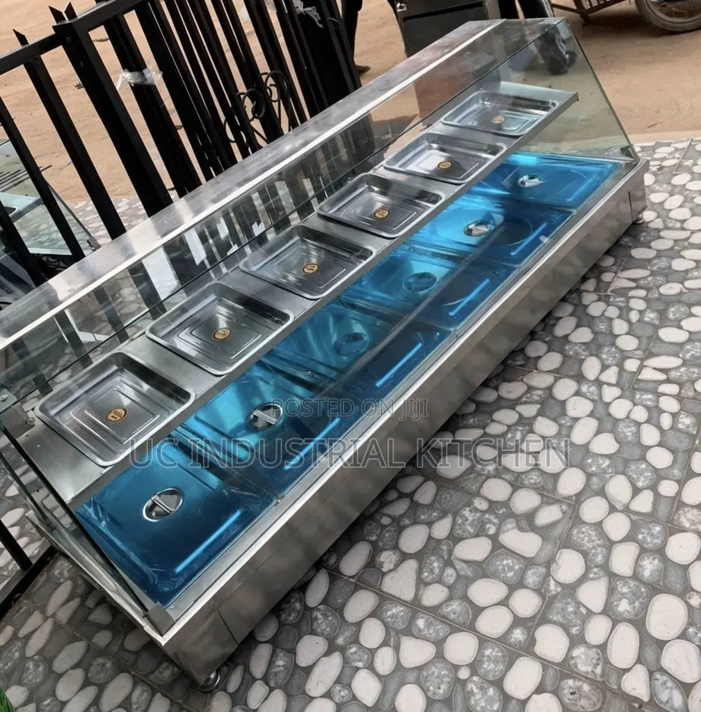 Six (6) Plates Display Food Warmer/Bain Marie (Long Plates)