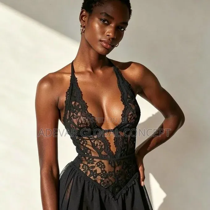 Sexy Nightwear for Women Lace Lingerie Bodysuit Backless Open Crotch