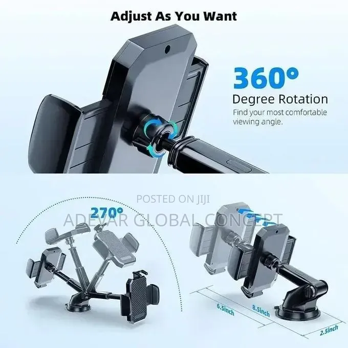 360° Rotating Car Phone Holder Sucker Mount Stable Suction Cup
