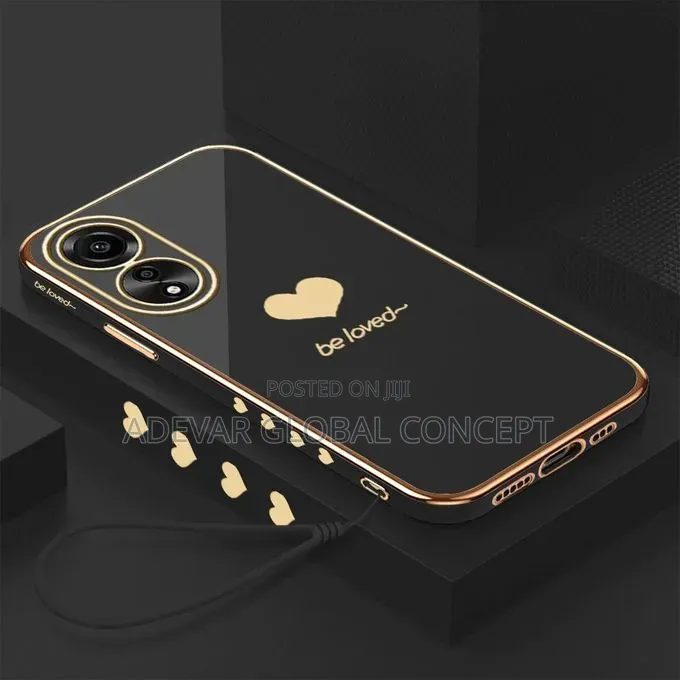 OPPO A78 4G Case Pouch Love Heart Soft Plating Phone Back Cover