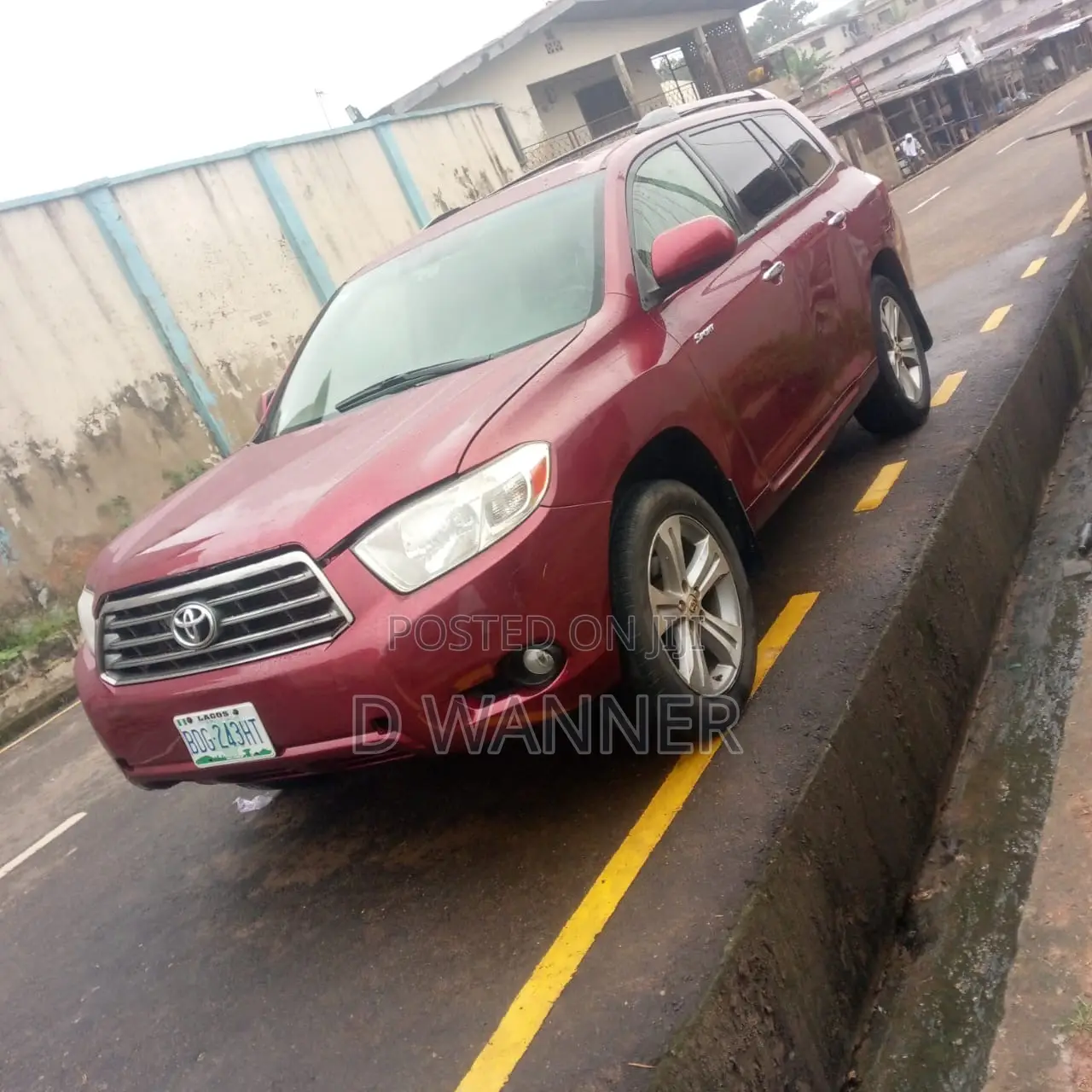 Toyota Highlander Sport 2009 Burgundy