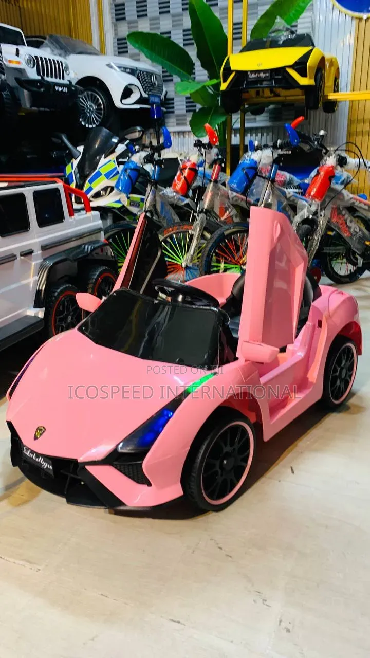 Pink Lamborghini Electric Kid's Car Age 1-5 With Remote Control