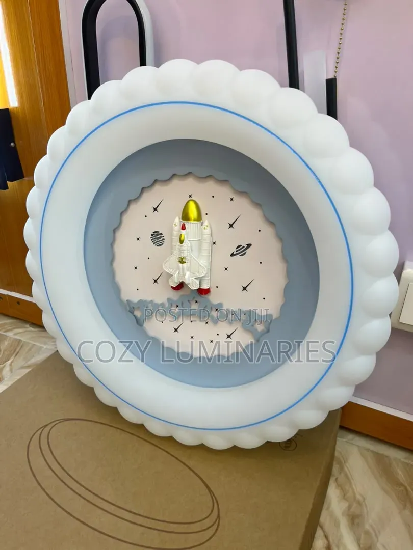 Kids LED Ceiling Light 50cm | Cartoon Girl, Boy & Rocket Designs