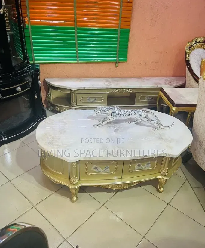 Royal Marble Center Table With TV Stand