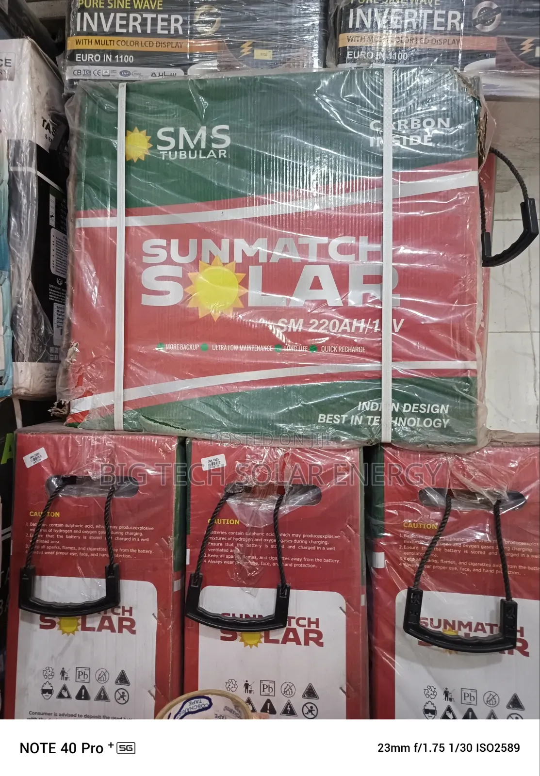 220ah 12v SMS Tubular Solar Battery