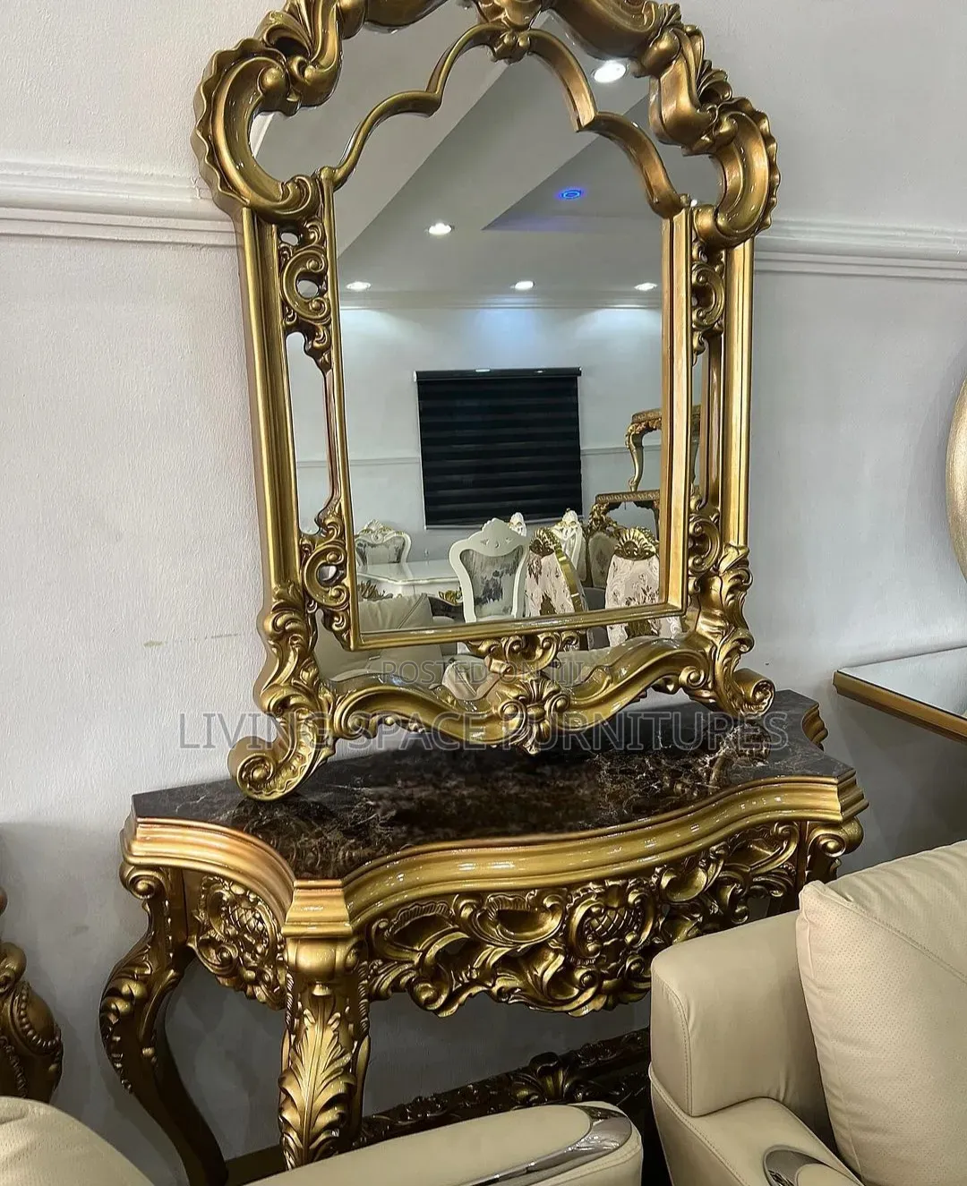 Royal Console Mirror and Table