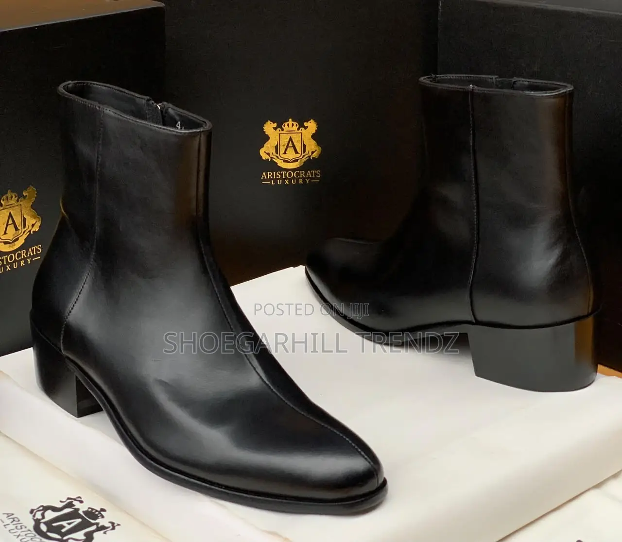 Aristocrat Men Luxury Ankle Boot With Pointed Toe