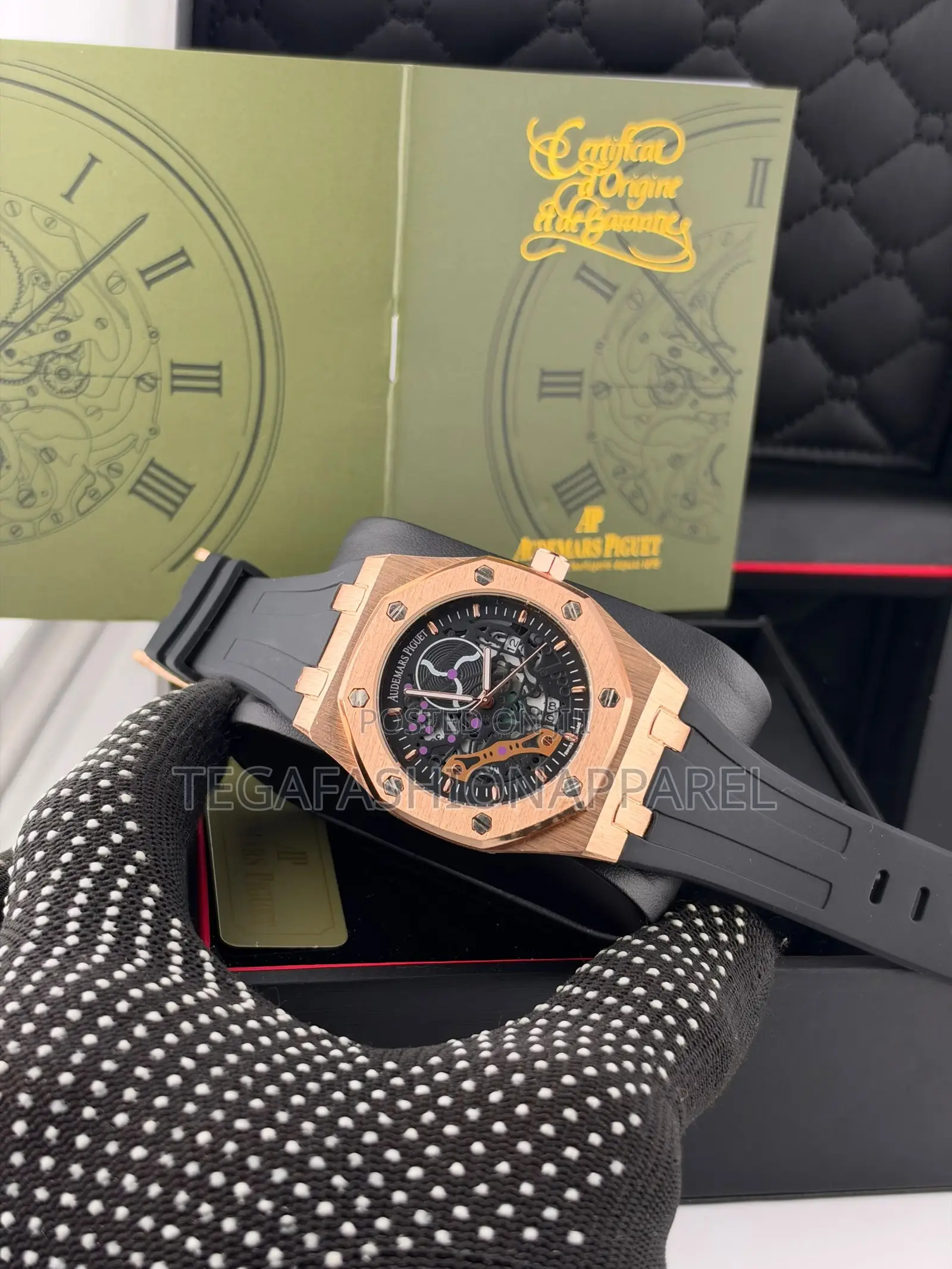 Audermas Piguet Rubber Strap Watch
