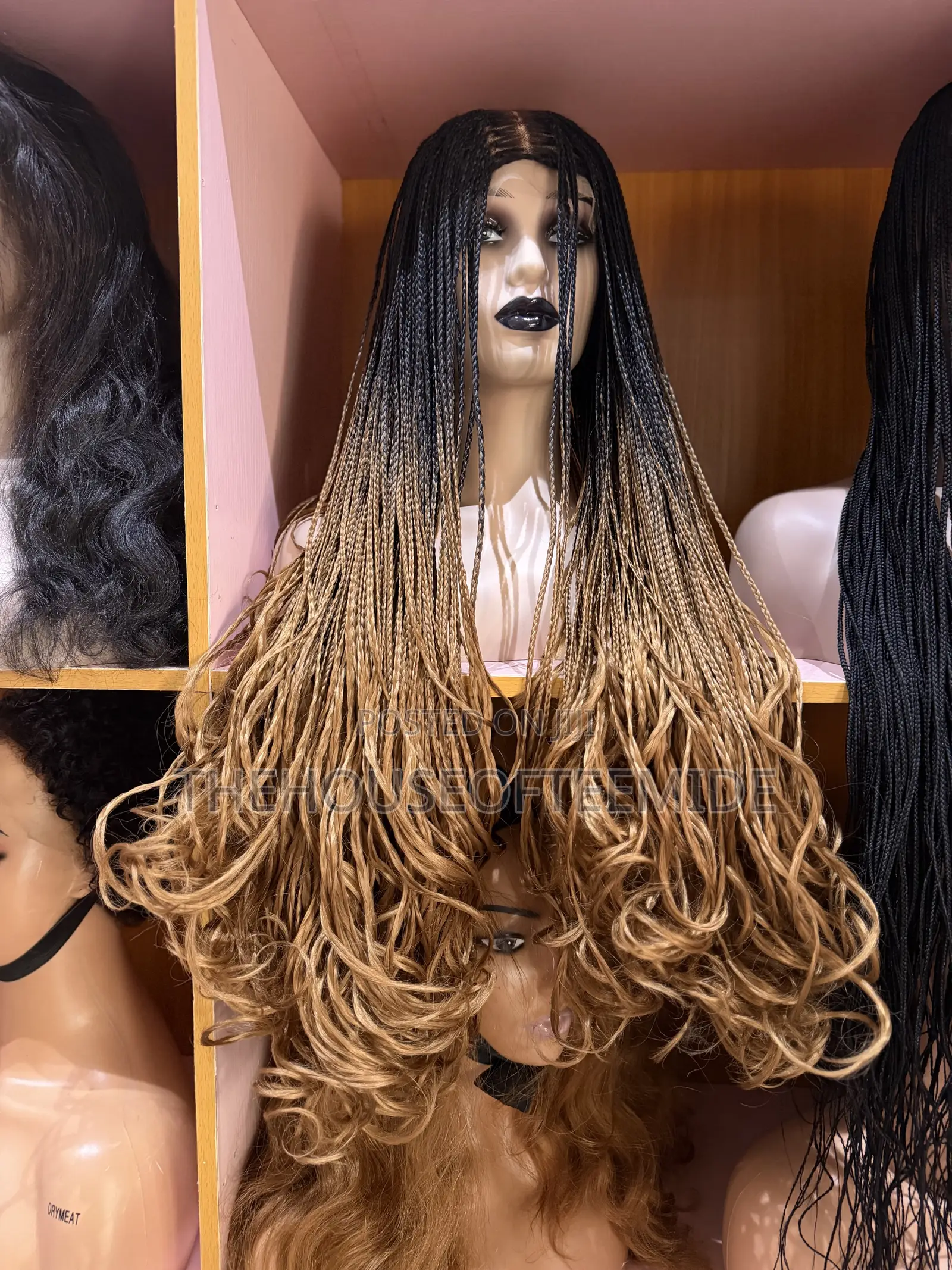 2 in 1 Braided Full Very Full Wig With French Curls