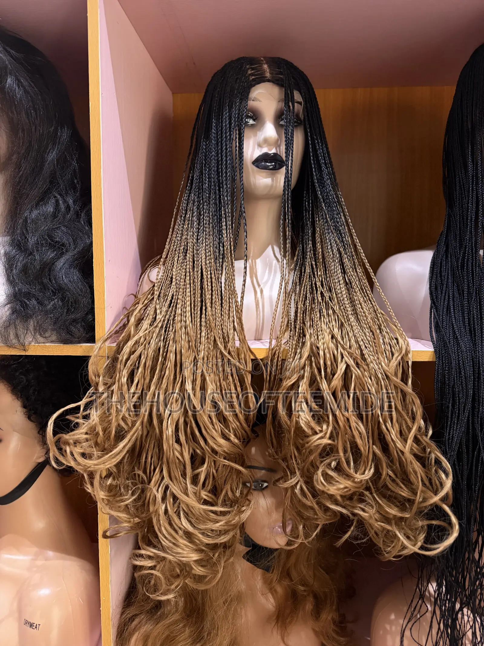 2 in 1 Braided Full Very Full Wig With French Curls