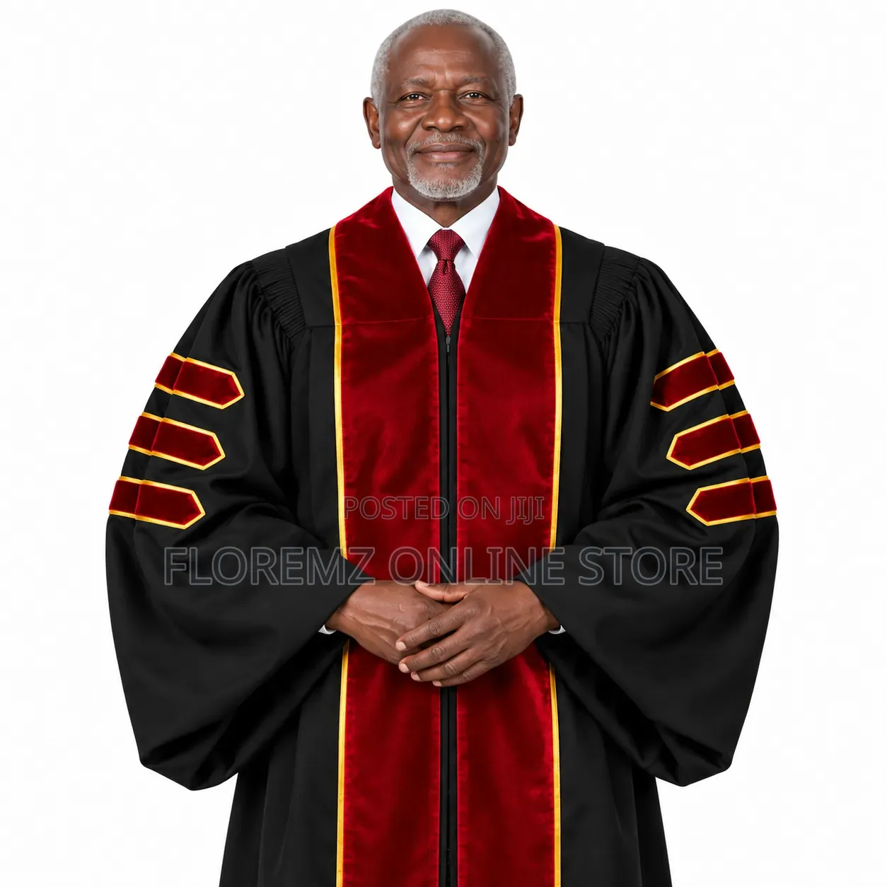 Bulk Rental of Black and Red Doctorate Gowns