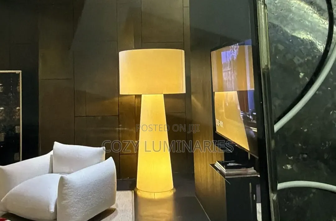Large Designer Fabric Floor Lamp | Giant Mushroom Statement Light