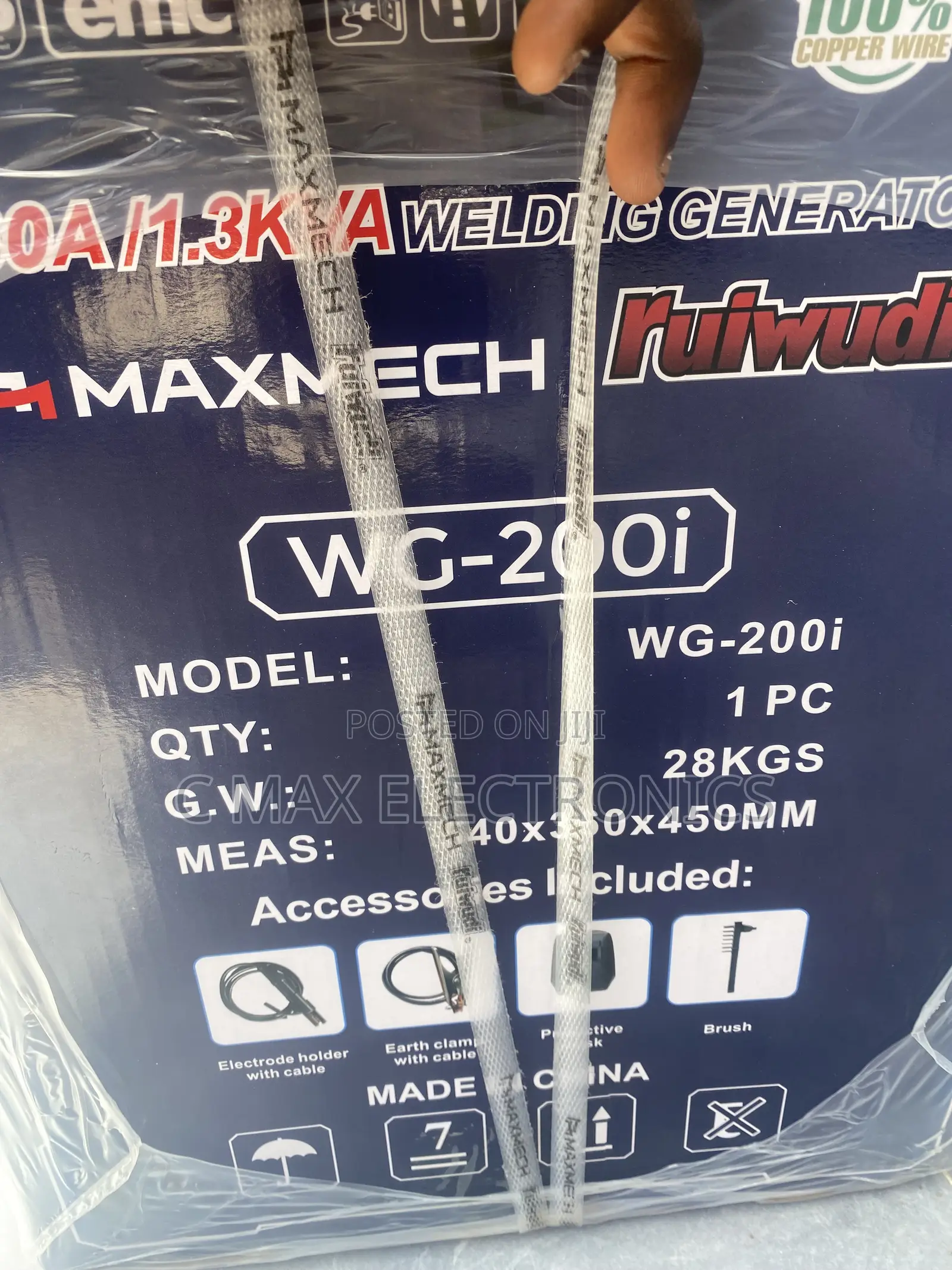 Maxmech WG-200i 130A / 1.3KVA Welding Generator - 2-in-1 Welder + GEN