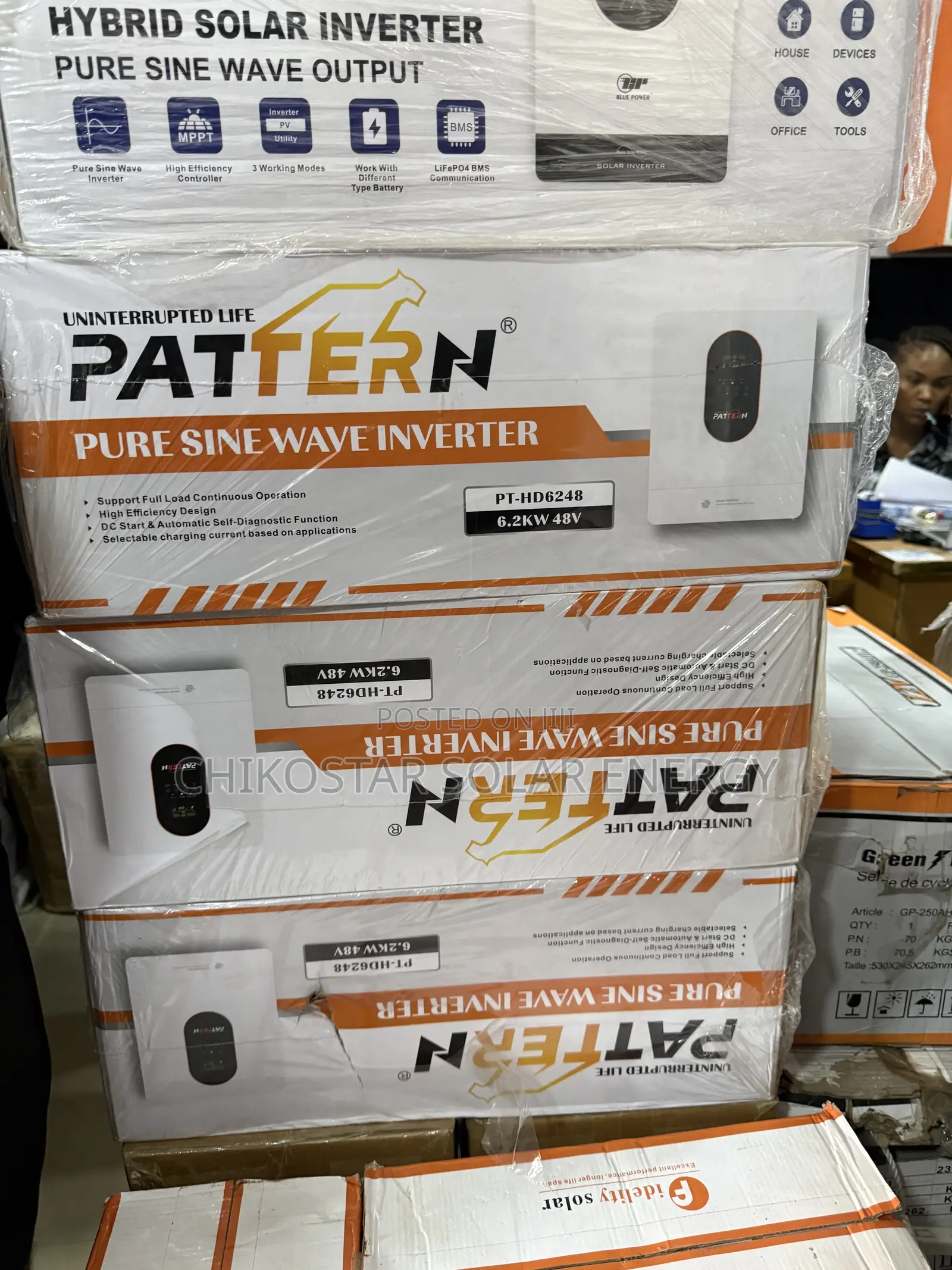 PATTERN 6.2KW 48V Pure Sine Wave Hybrid Solar Inverter
