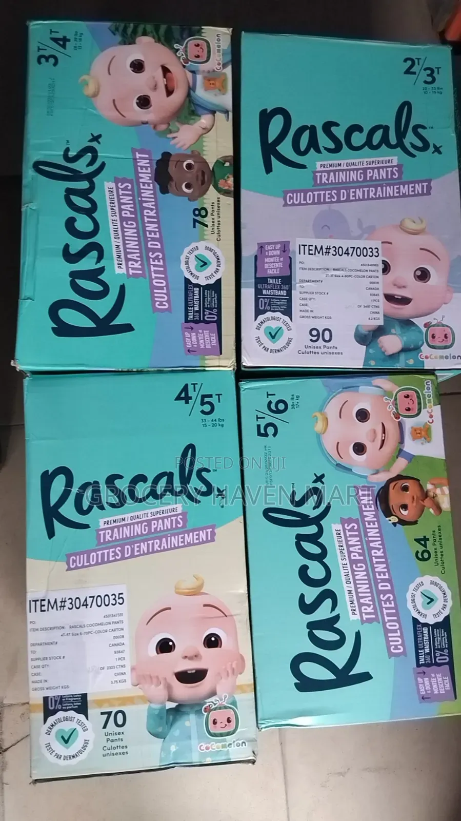 Rascals Premium Training Pants 2t- 3T, 3t- 4t,4t-5t,5t-6t