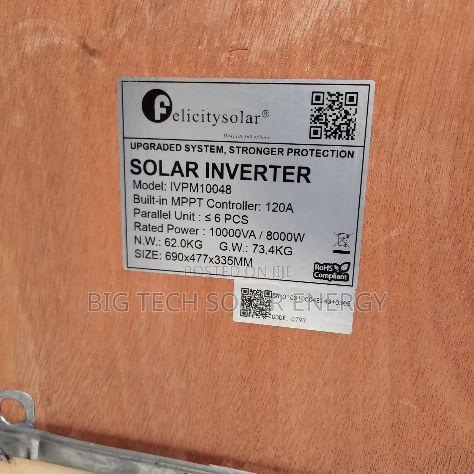 10kva 48v Felicity Inverter Hybrid Ivpm