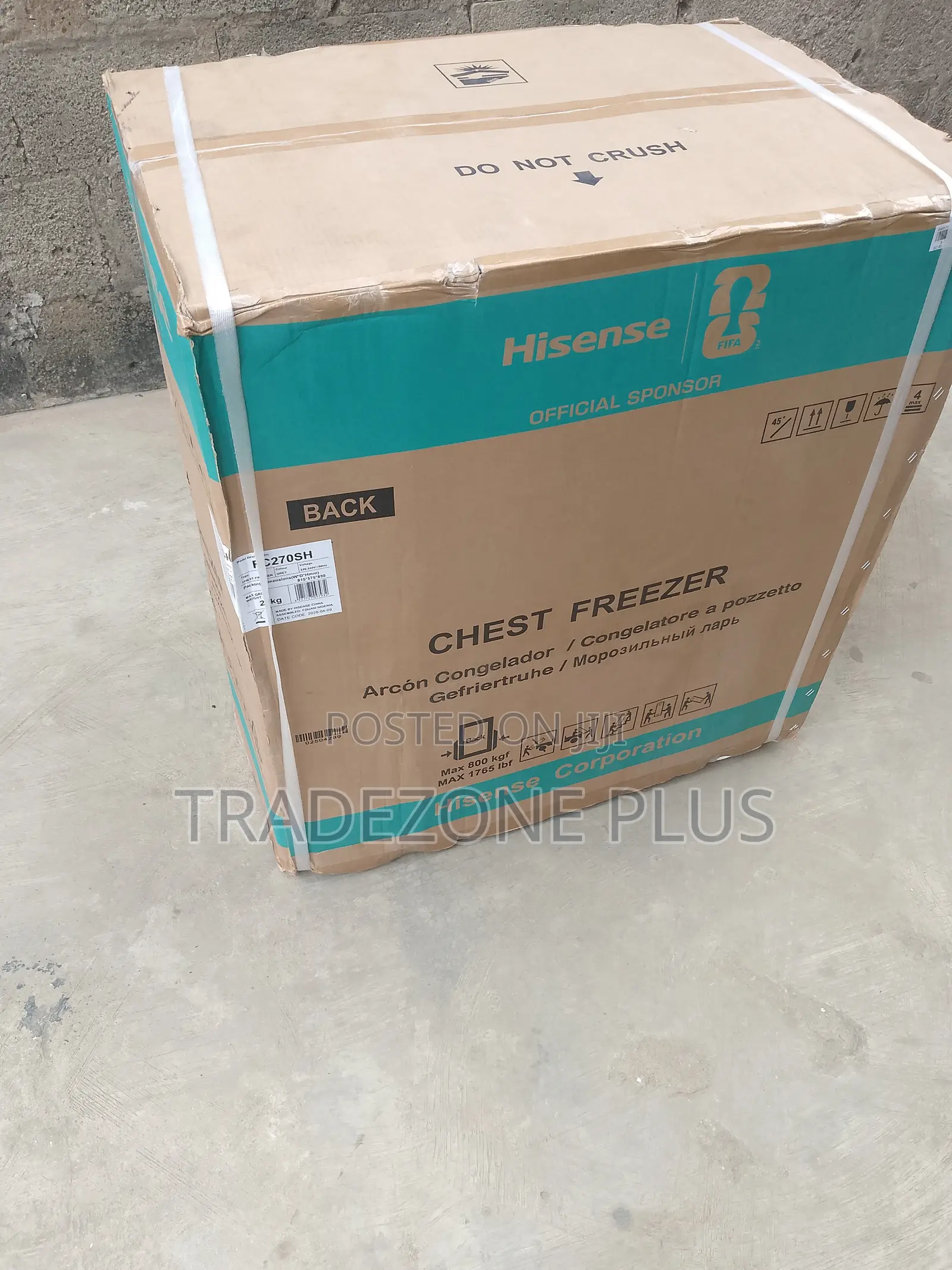 Hisense 198L Chest Freezer FC270SH – Powerful & Reliable