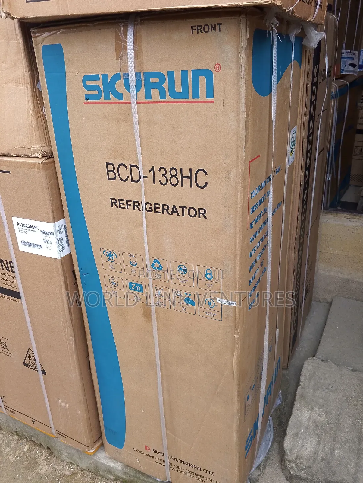 Skyrun Double Door Standing Fridge BCD-138HC