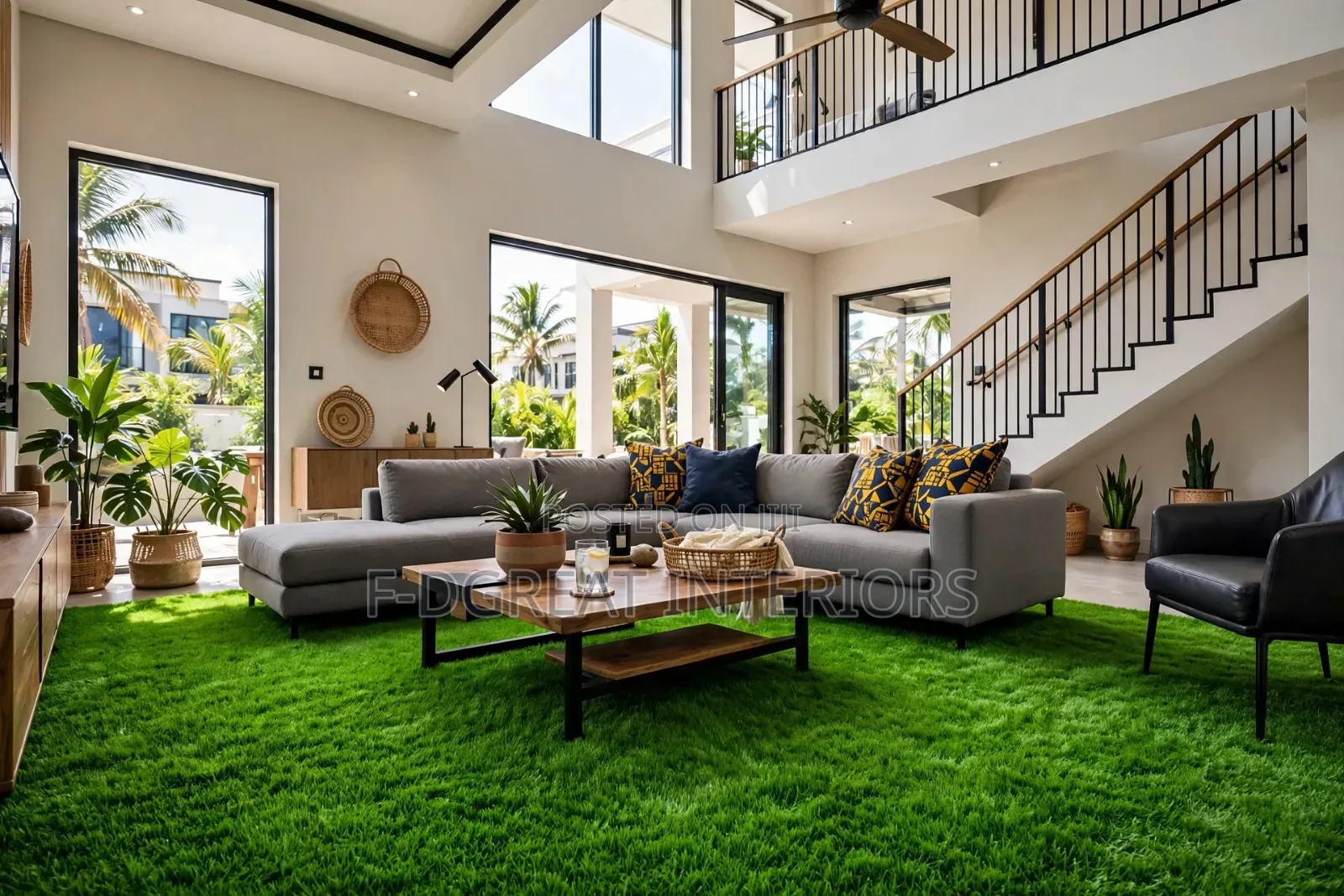 Artificial Grass Rug Carpet for Beautiful Compounds