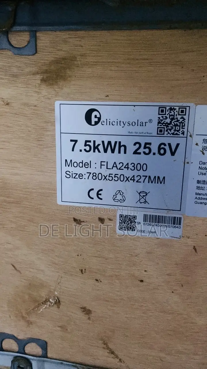 7.5kwh 24v Felicity Lithium Battery