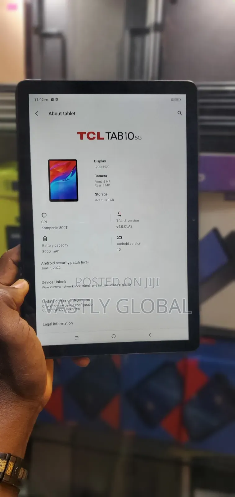 TCL Tab 10s 5G 32 GB Black