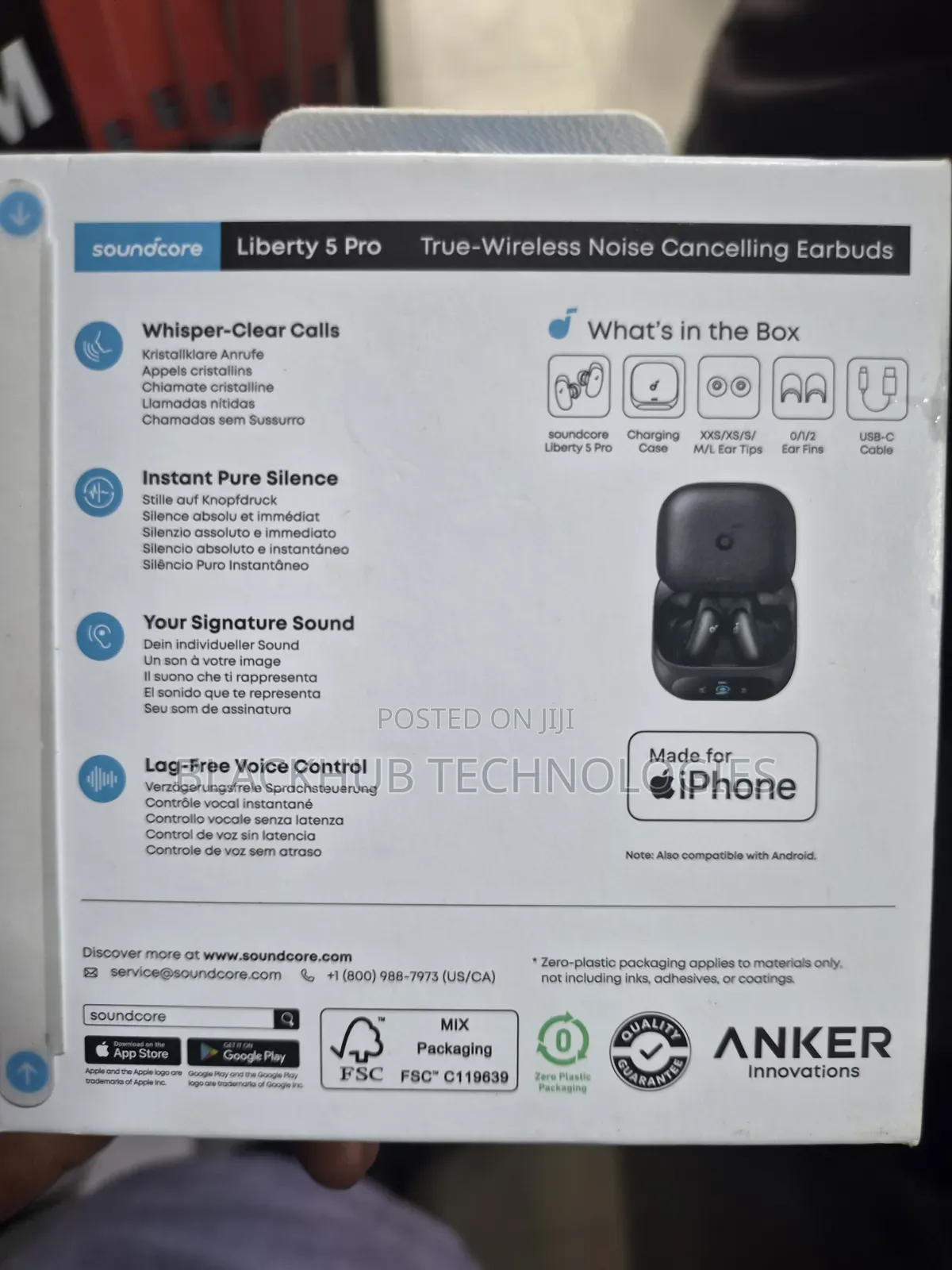 Anker Soundcore Liberty 5 Pro, ANC,English Version, 18 Months Warranty