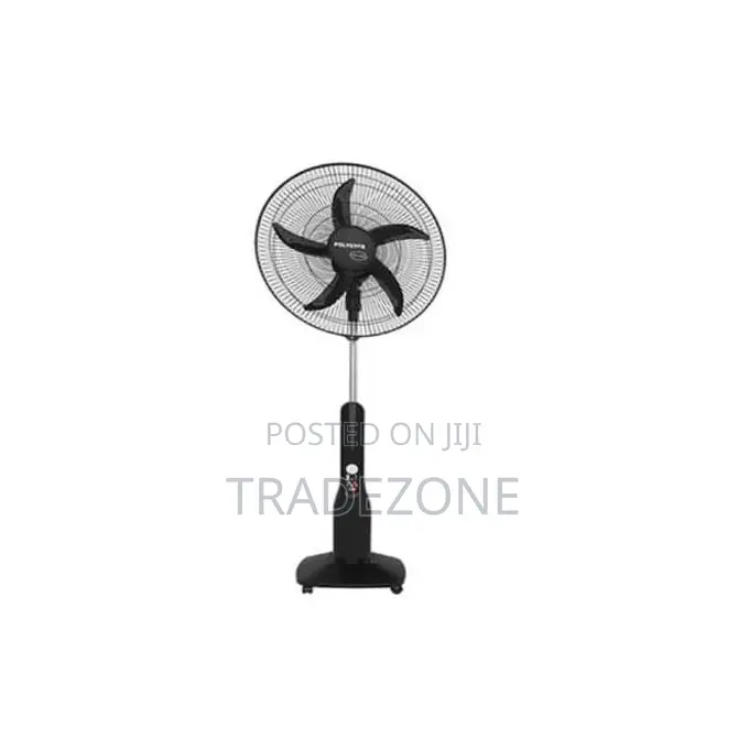 Polystar 18 Inch Solar Rechargeable Standing Fan With Remote |3718BUSB