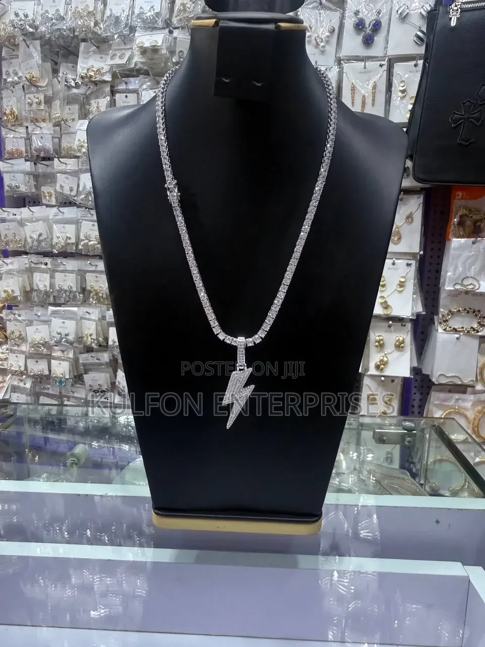 Tennis Necklace With Pendant Male and Female Jewellery