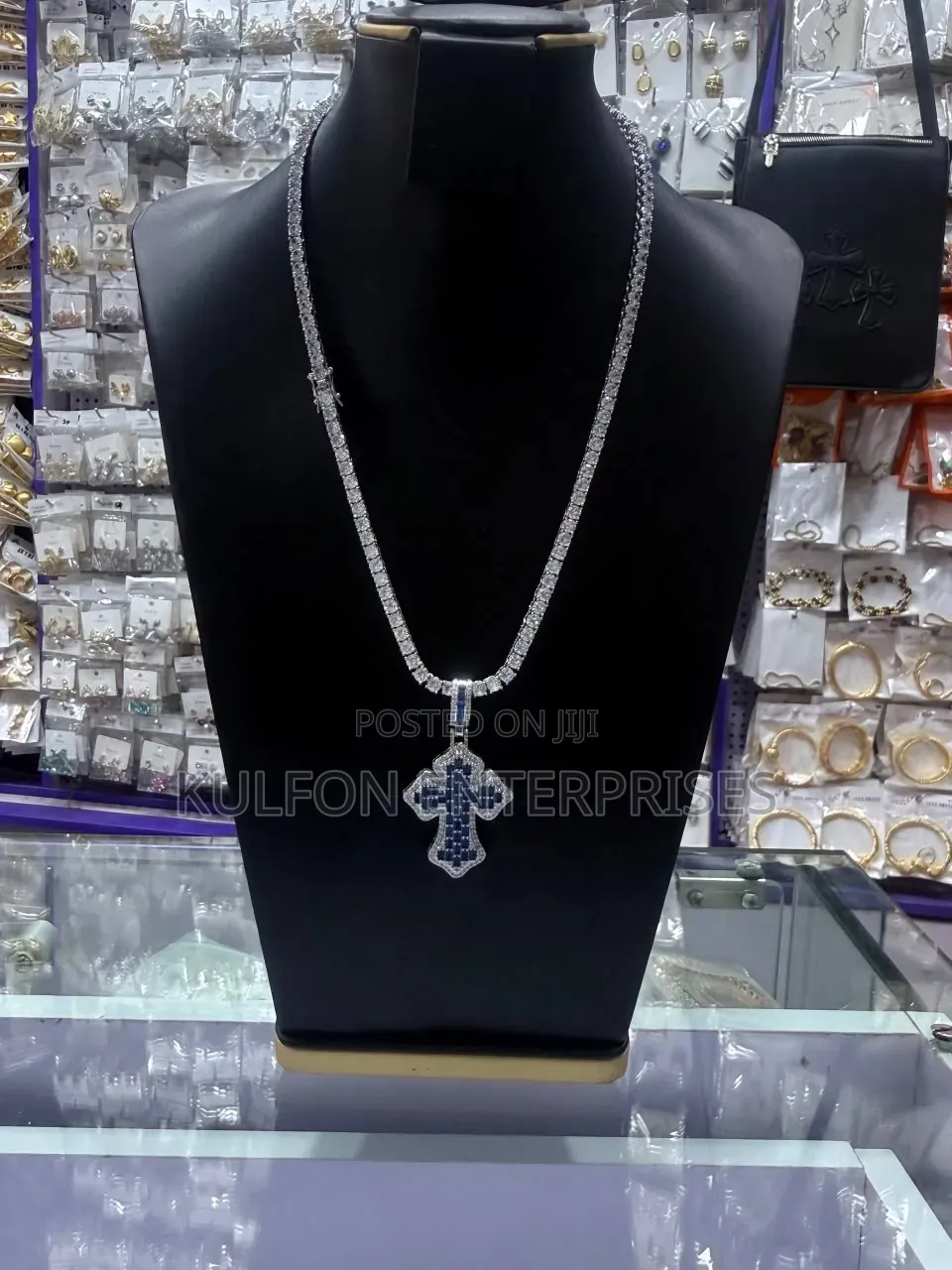 Tennis Necklace With Pendant Male and Female Jewellery