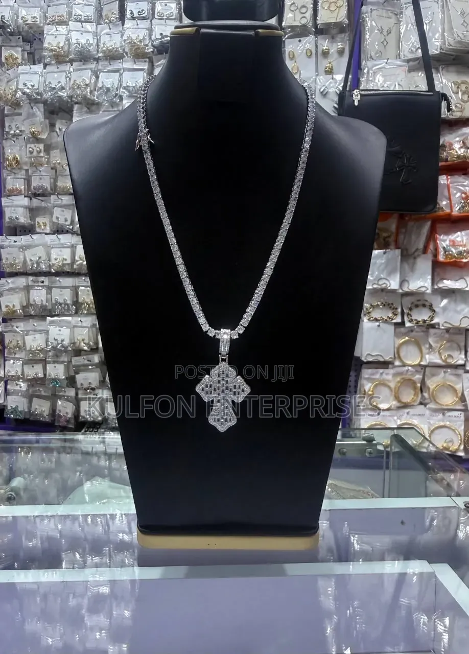Tennis Necklace With Pendant Male and Female Jewellery
