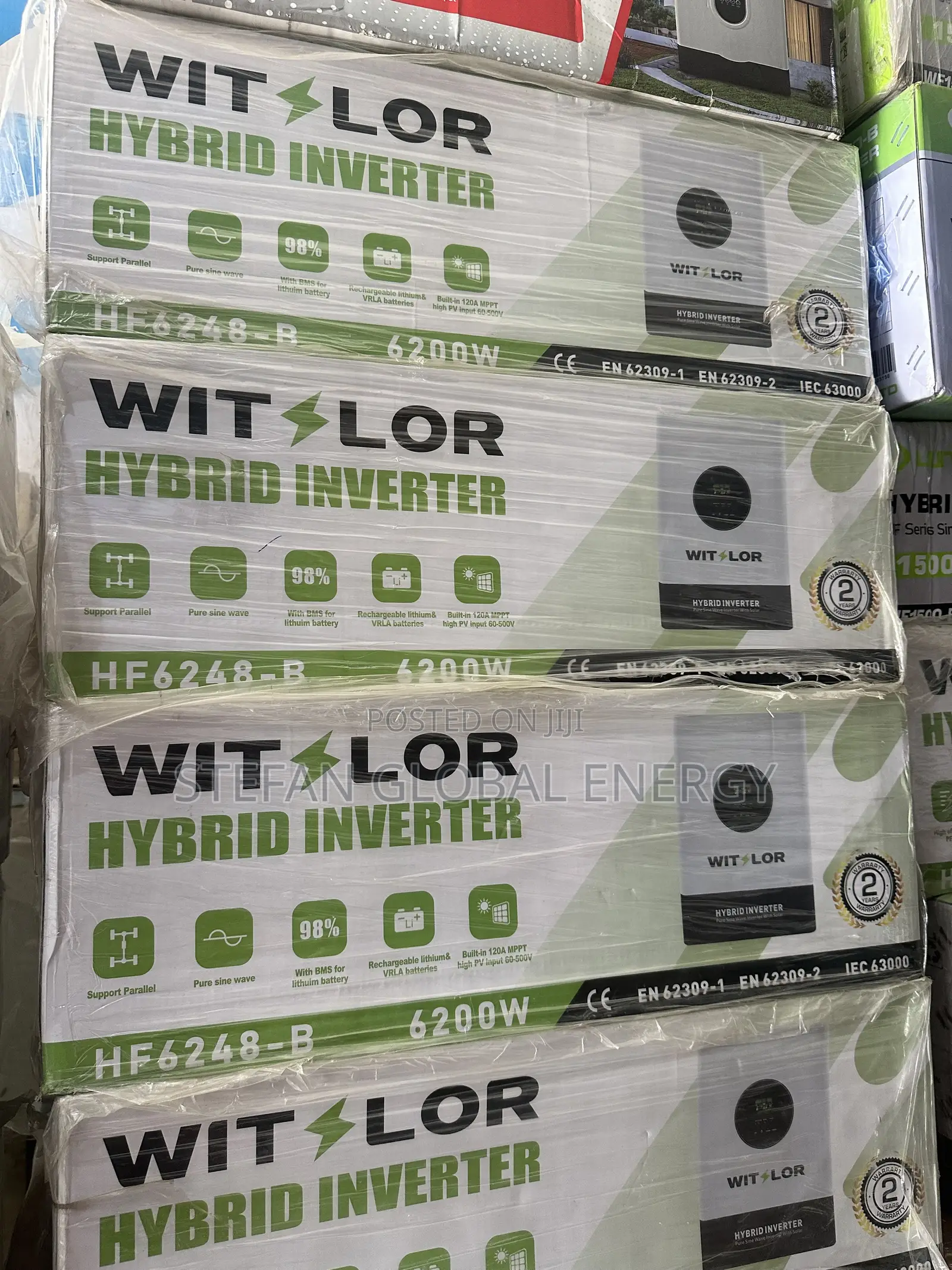 6.2kav .48v WITLoR Pure Sine Wave Hybrid Inverter With 120ah MPPT