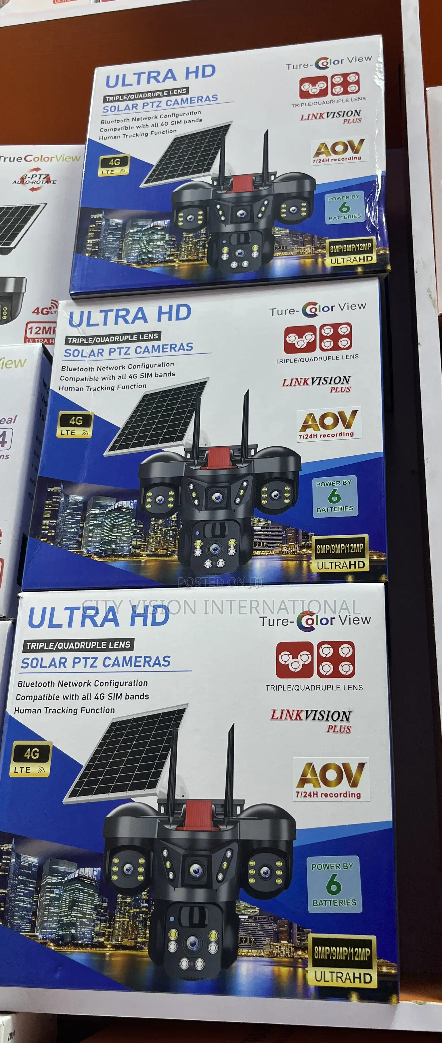 Ultra HD Triple Lens 4G Solar PTZ Camera