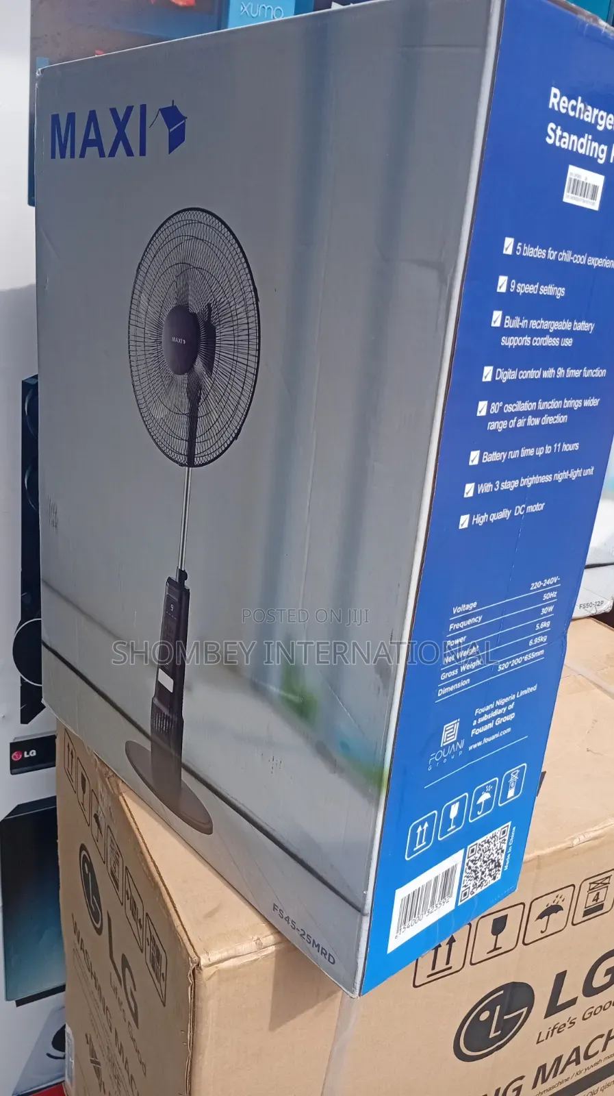 Maxi 18" Rechargeable Standing Fan