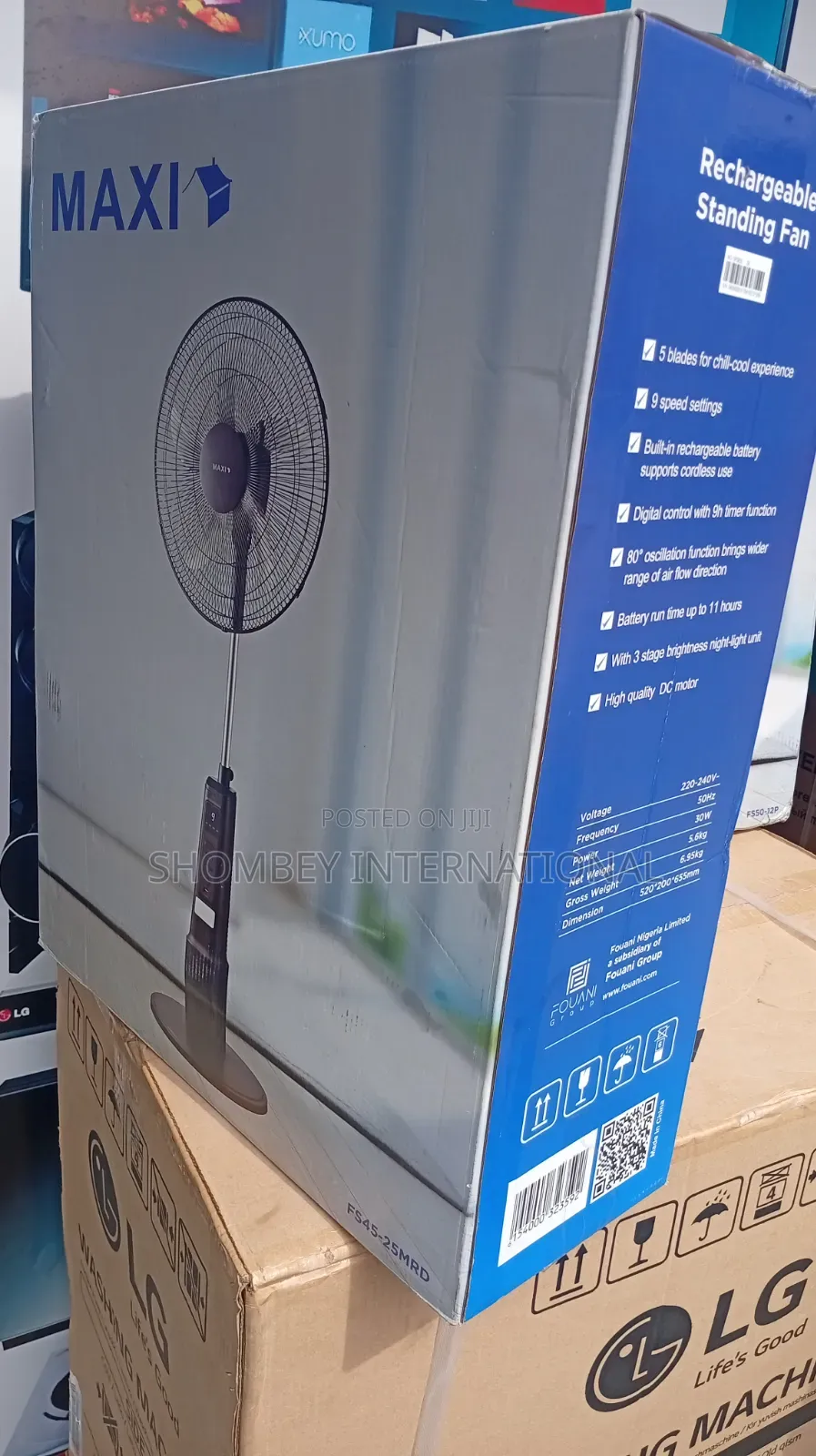 Maxi 18" Rechargeable Standing Fan